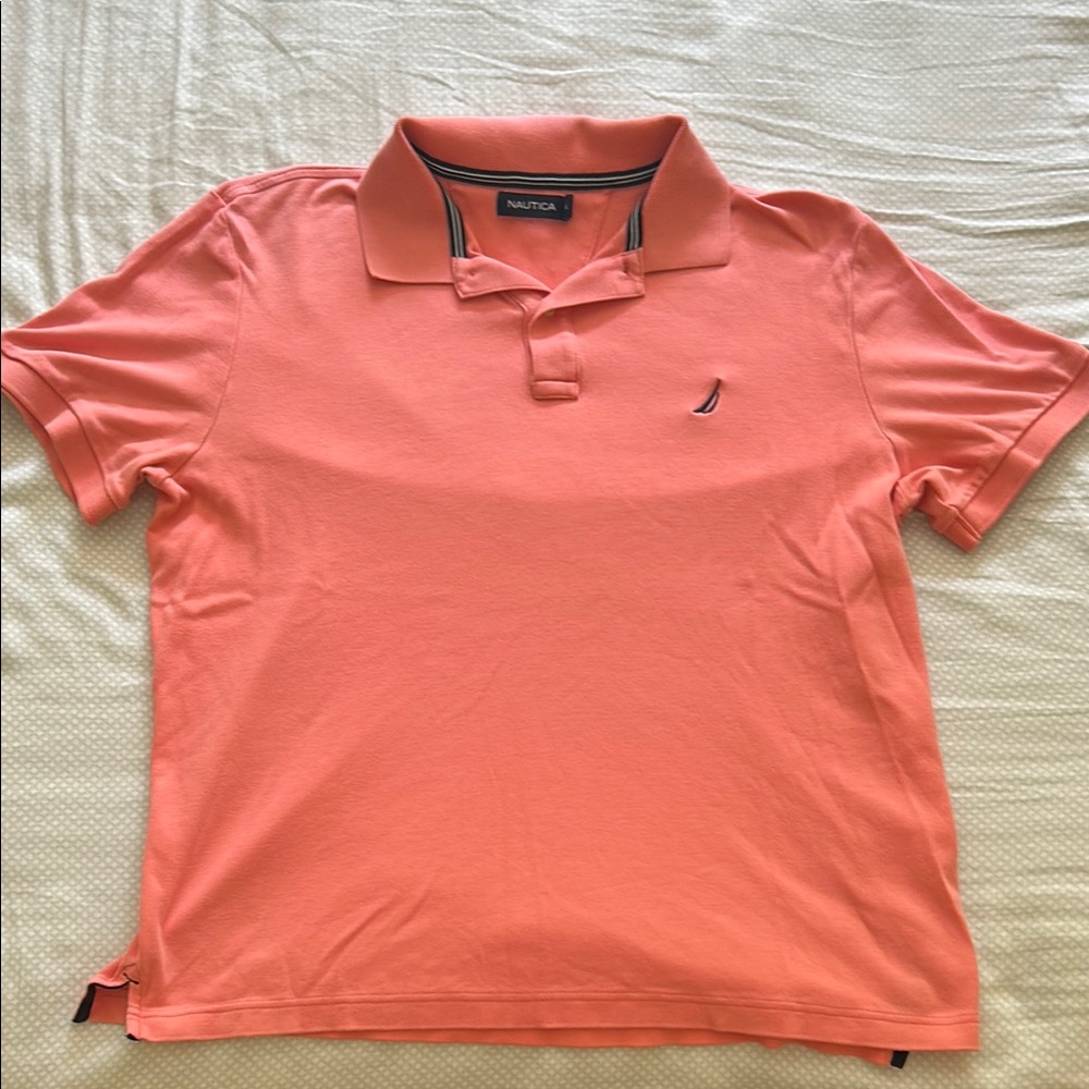 Nautica Men's Polo Shirt in Coral